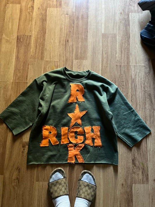 RichRockstar Oversized Tee (Green and Orange)