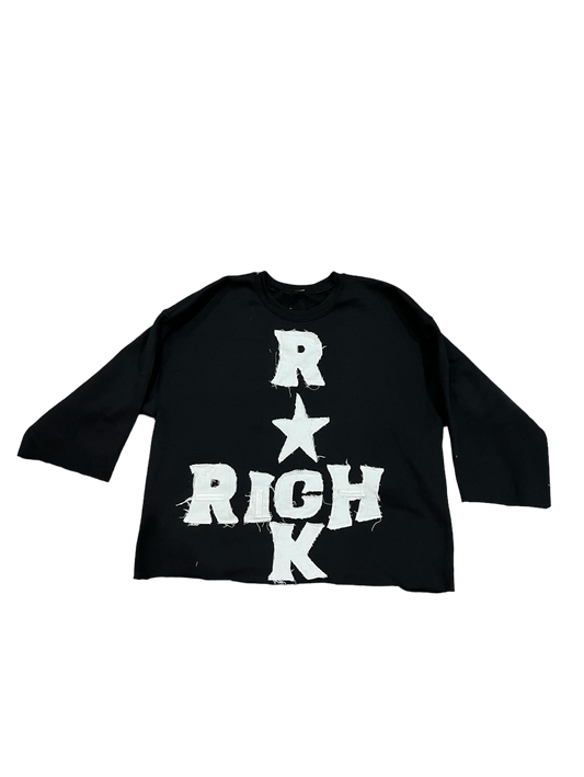 Black Oversized RichRockstar Tee