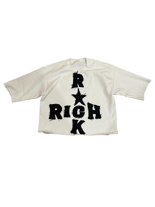 White Oversized RichRockstar Tee